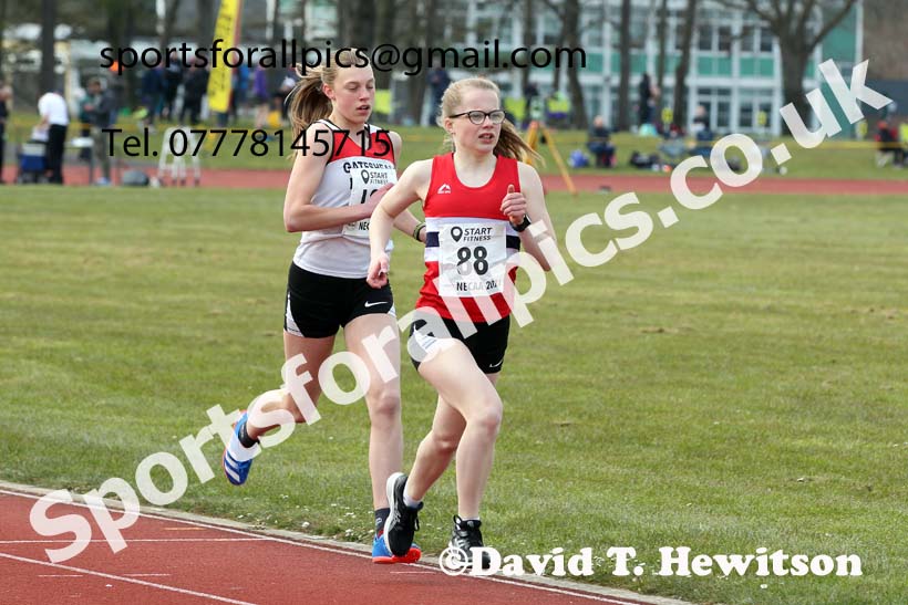 3000 metres, 2021 NECAA Open Graded Meeting, Morpeth. Photo: David T. Hewitson/Sports for All Pics